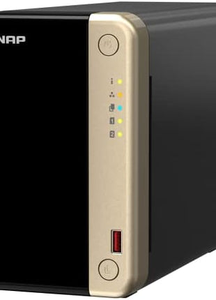 QNAP TS-264-8G-US 2 Bay High-Performance Desktop NAS with Intel Celeron Quad-core Processor, M.2 PCIe Slots and Dual 2.5GbE (2.5G/1G/100M) Network Connectivity (Diskless)