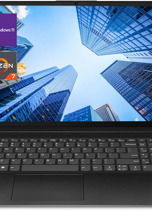 Lenovo V-Series V15 Business Laptop, 15.6 inch FHD Display, AMD Ryzen 7 7730U, 40GB RAM, 1TB SSD, Numeric Keypad, HDMI, RJ45, Webcam, Wi-Fi, Windows 11 Pro, Black
