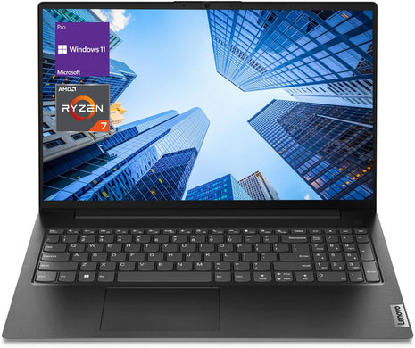 Lenovo V-Series V15 Business Laptop, 15.6 inch FHD Display, AMD Ryzen 7 7730U, 40GB RAM, 1TB SSD, Numeric Keypad, HDMI, RJ45, Webcam, Wi-Fi, Windows 11 Pro, Black