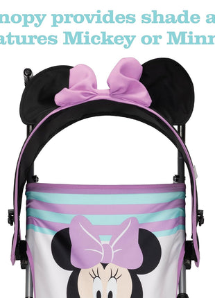 Disney Baby Character Umbrella Stroller, Eye-catching, Fun, 3D Stroller, Minnie Play All Day