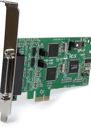 StarTech.com 4 Port PCI Express PCIe Serial Combo Card with Breakout Cable - 2 x RS232 2 x RS422 / RS485 - Dual Profile , TAA (PEX4S232485)