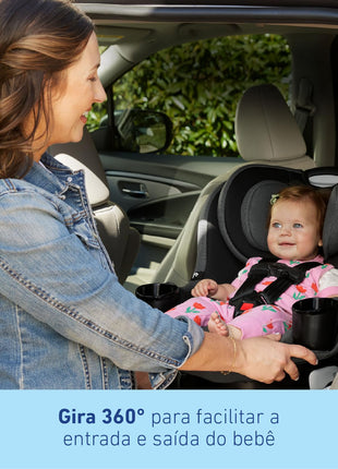 Graco EasyTurn 360 2-in-1 Rotating Convertible Car Seat, 360 Degree Rotating Infant to Toddler Rotating Car Seat, 2 Modes Rear and Forward Facing, Slim Design, Cyran