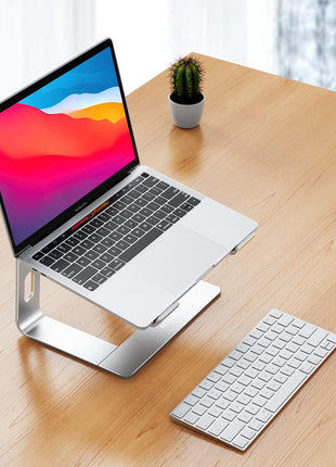 BESIGN LS03 Aluminum Laptop Stand, Ergonomic Detachable Computer Stand, Notebook Riser, Laptop Mount Compatible with Air, Pro, Dell, HP, Lenovo More 10-15.6" Laptops, Silver