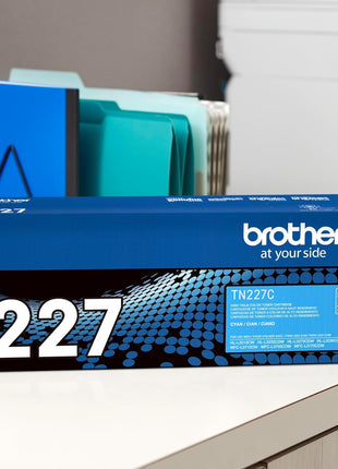 Brother Genuine TN227C, High Yield Toner Cartridge, Replacement Cyan Toner, Page Yield Up to 2,300 Pages, TN227, Amazon Dash Replenishment Cartridge 15.3 x 4.1 x 6.1 inches | Prints up to 2,300 pages, Amazon Dash replenishment