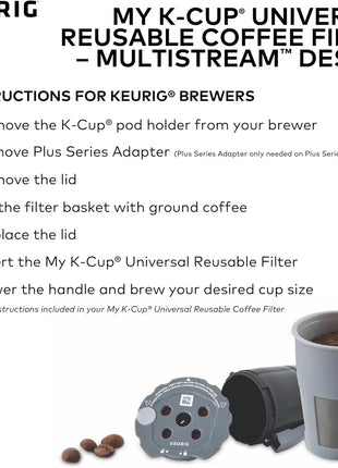 Keurig My K-Cup Reusable Filter MultiStream Technology - Gray (Packaging May Vary)