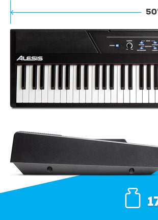 Alesis Recital ? 88 Key Digital Piano Keyboard with Semi Weighted Keys, 2x20W Speakers, 5 Voices, Split, Layer and Lesson Mode, Fx and Piano Lessons