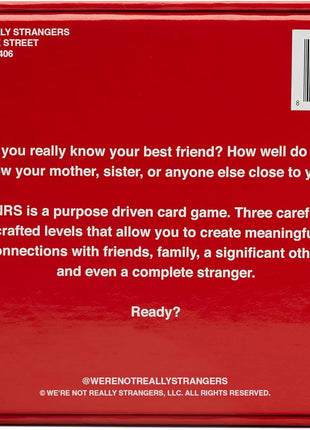 WE'RE NOT REALLY STRANGERS Card Game, Conversation Card Game for Adults | 150 Cards for Adults, Teens, Couples, & Strangers - Icebreaker Questions for Game Night or Date Night, Ages 15+, 2-6 Players