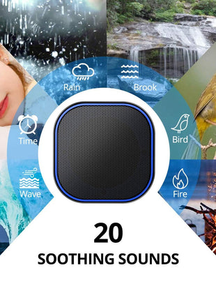 Magicteam Sound White Noise Machine with 20 Non Looping Natural Soothing Sounds and Memory Function 32 Levels of Volume Powered by AC or USB and Sleep Sound Timer Therapy for Baby Kids Adults
