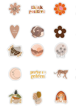CAKOLINK Vintage Aesthetic Stickers 50 Pcs, Vinyl Waterproof Stickers for Water Bottles Laptop Phone Computer Guitar (1)