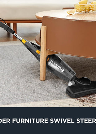 Eureka Blaze Stick Vacuum Cleaner, Powerful Suction 3 in 1 Small Handheld Vac with Filter for Hard Floor Lightweight Upright Home Pet Hair, Dark Black