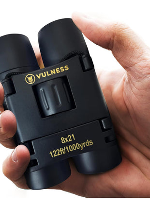 Binoculars for Adults | Compact Small Mini Travel Binocular for Bird Watching High Powered Electronics Cruise Ship Essentials Norwegian Alaska Must Haves Hiking Camping Gear a by VULNESS (Black, 8X21)