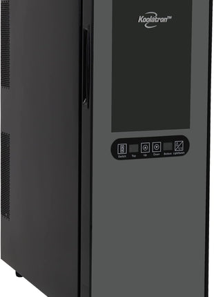 Koolatron Urban Series 12 Bottle Wine Cooler Refrigerator Dual Zone Thermoelectric Wine Fridge Freestanding Wine Cellar for Red White Sparkling Wine Ideal for Kitchen Apartment RV