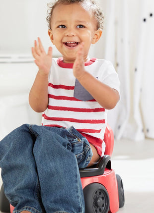 The First Years Training Wheels Racer Potty Training Toilet - Race Car Training Potty - Includes Detachable Toddler Toilet Seat and Kids Potty - Ages 18 Months and Up