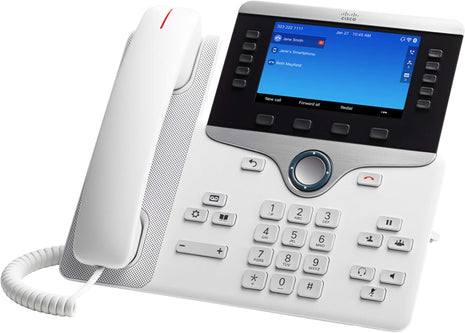 Cisco IP Business Phone 8861, 5-inch WVGA Color Display, Gigabit Ethernet Switch, Class 4 PoE, WLAN Enabled, 2 USB Ports, 10 SIP Registrations, 1-Year Limited Hardware Warranty (CP-8861-K9=), Black