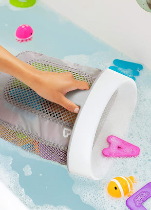 Munchkin® Super ScoopTM Hanging Bath Toy Storage with Quick Drying Mesh, Grey