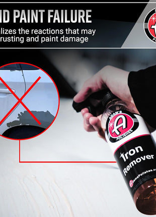 Adam's Iron Remover (16oz) - Iron Out Fallout & Stop Rust Remover Spray for Car Detailing Removes Iron Particles in Auto Paint, Wheels, Motorcycle, RV & Boat - Use Before Clay Bar, Wax or Car Wash