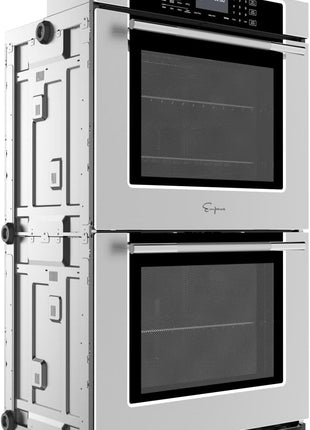 Empava 30" 10.0 cu ft Double Electric Wall Oven with Air Fry, EMPV-30WO05 | 2.5 cu ft Capacity, Basic Broil & Bake, Mechanical Knob Controls, Triple-Layer Glass Door, Snug Fit for Small Kitchens