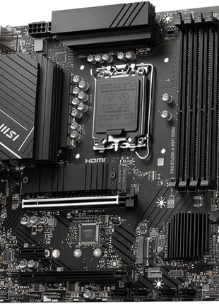MSI PRO B660M-A WiFi ProSeries Motherboard (mATX, 12th Gen Intel Core, LGA 1700 Socket, DDR5, PCIe 4, 2.5G LAN, M.2 Slots, Wi-Fi 6)