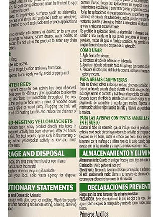 Spectracide Carpenter Bee And Ground-Nesting Yellowjacket Killer Foaming Aerosol 16 Ounces, Expands To Where Insects Live