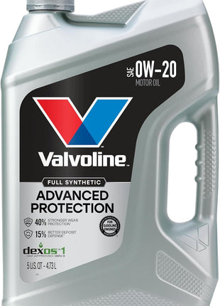 Valvoline Advanced Full Synthetic SAE 0W-20 Motor Oil 5 QT