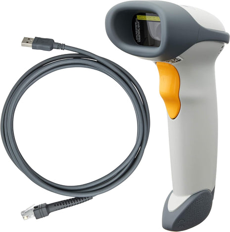 Zebra - LS2208 Series Corded Handheld Standard Range Scanner Kit Scanner with Cable - Cash Register White - LS2208-7AZU0100ZNA