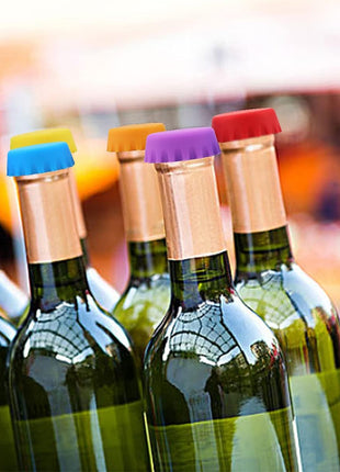 LEEFONE 18 Silicone Reusable Caps for Home Brew & Soft Drink Bottles, Soda & Wine, Multi color