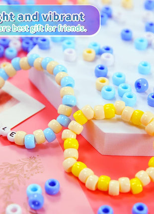 1000 Macaron Candy Pony Beads, Beads for Crafts, Hair Beads, Beading Supplies, Beads for Jewelry Making