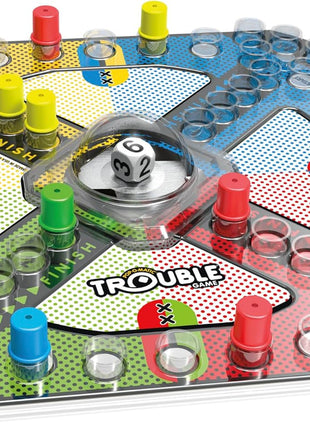 Hasbro Gaming Trouble Board Game for Kids Ages 5 and Up 2-4 Players