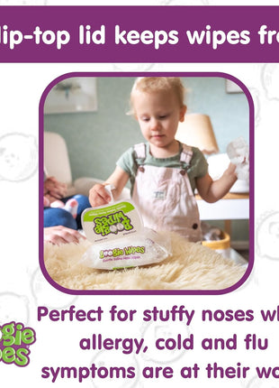 Saline Nose Wipes by Boogie, for Baby & Kids, Face, Hand & Body, Made with Vitamin E, Aloe, and Natural Saline, Unscented, 30 Count (Pack of 3)
