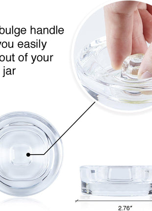 4-Pack of Fermentation Glass Weights with Easy Grip Handle for Wide Mouth Mason Jars