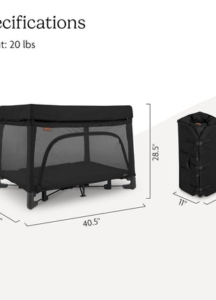UPPAbaby Remi Playard | Deluxe 3-in-1 Portable Playard, Bedside Bassinet + Travel Crib| Mesh Bassinet, Mattress, Organic Cotton Mattress Cover + Storage Bag Included | Jake (Charcoal)