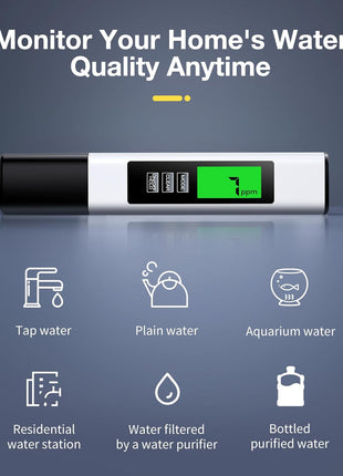 2025 All-New 4 in 1 Tds Meter Digital Water Tester - Accurate and Reliable TDS EC & Temp(°C,°F) Meter - 0-9999ppm - Professional Testing for Drinking Water, RO/DI System, Aquariums etc