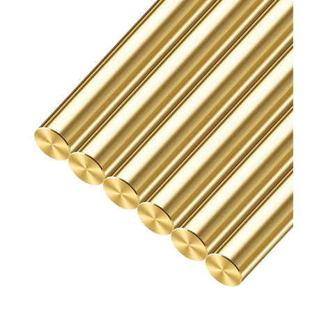 3/16 inch Brass Rods 3/16 x 12 in, 6 Pcs for Knife Making Knife Handles Pins Stock Knife Scale Solid Round Brass Rod Dowel Rivet Gunsmithing Crafts Modeling Hobby
