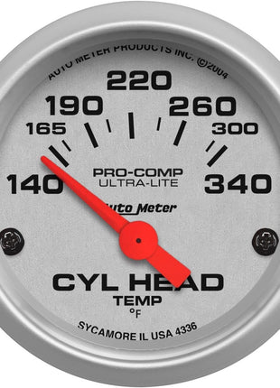 Auto Meter 4336 Ultra-Lite Electric Cylinder Head Temperature Gauge