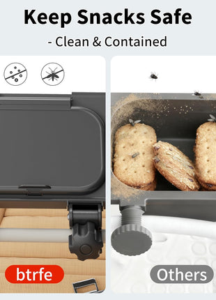 Universal Stroller Snack Tray, Cup Holder & Removable Silicone Tray | Stable Dual-Lock, No-Slip Silicone Arms, Dishwasher Safe, Fits Uppababy/Nuna/Mockingbird, Secure Grip for 0.4"-1.5" Bars