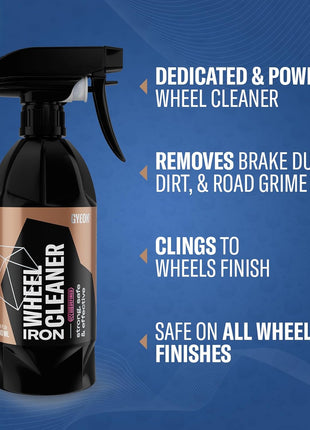 GYEON Iron Wheel Cleaner Redefined – Acid-Free Gel Formula for Brake Dust & Iron Removal – Safe on All Wheel Finishes and Rim Types – Professional Grade Wheel Cleaning Spray
