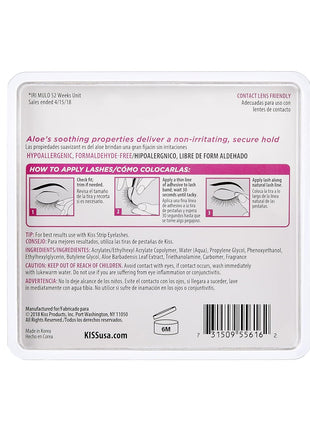 Kiss Lash Adhesive, Lash Glue, 24hr Strip Eyelash Adhesive, Clear, Includes Lash Adhesive, Long Lasting Wear, Can Be Used with Strip Lashes and Lash Clusters
