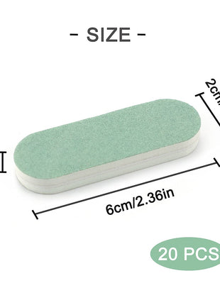 20 PCS 2.4 inch x 0.78 inch Rectangle Plastic Silver Polishing Stick Double-Sided Cleaning Buffing Bars for Jewelry