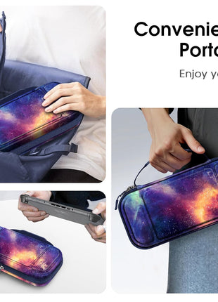 Fintie Carrying Case for Nintendo Switch 2 (2025), Shockproof Hard Shell Switch 2 Case, Protective Cover Portable Travel Bag with Game Card Slots & Inner Pocket for Accessories, Galaxy