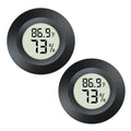 2 Pack Hygrometer Thermometer Digital Humidity Meter Indoor/Outdoor Humidity Monitor Reptile Thermo-Hygrometer for Greenhouse Humidors Terrarium Jars, Fahrenheit (?F) /Celsius(?C) (2)