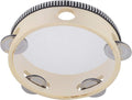 Hand Held Tambourine Drum 6 inch Bell Birch Metal Jingles Percussion Gift Musical Educational Drum Instrument for KTV Party Kids Games (6 inch)