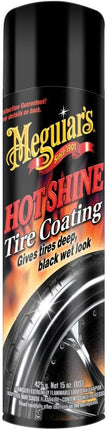 Meguiar's Hot Shine High Gloss Tire Coating, Give Tires a Deep Wet Shine and Long-Lasting Protection with an Advanced Self-Spreading Formula, 15 Oz Aerosol Spray Can