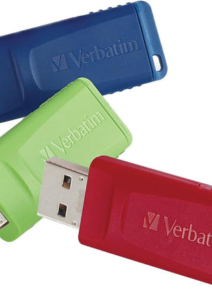 Verbatim Store 'n' Go USB Flash Drive 2.0, 16GB, Multi (Pack of 3)