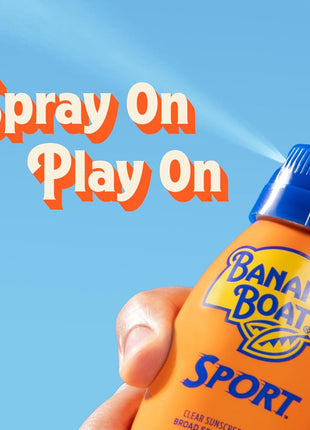 Banana Boat Sport Ultra SPF 50 Sunscreen Spray | Banana Boat Sunscreen Spray SPF 50, Water Resistant, Oxybenzone Free, Sunblock, 6oz each Twin Pack