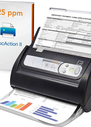 Plustek PS186 Desktop Document Scanner, with 50-Pages Auto Document Feeder (ADF). for Windows 7/8 / 10/11 (Intel/AMD only)