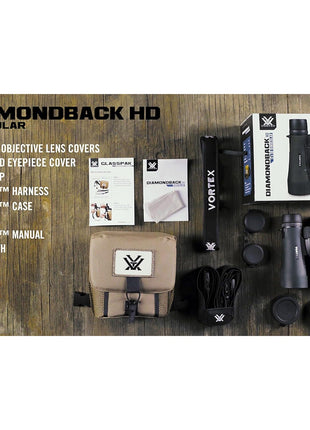 Vortex Optics Diamondback HD 12x50 Binoculars - HD Optical System, Non-slip Grip, Waterproof, Fogproof, Shockproof, Included GlassPak - Unlimited, Unconditional Warranty