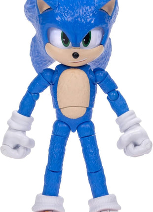 Sonic The Hedgehog 3 Movie Action Figures 5-Inch Collector Toy Figure, Highly Articulated for Boys Girls - Officially Licensed The Hedgehog 3 Movie Product | Sonic The Hedgehog Movie 5 Inch Action Figure Wave 1 - Sonic
