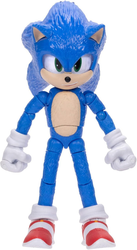 Sonic The Hedgehog 3 Movie Action Figures 5-Inch Collector Toy Figure, Highly Articulated for Boys Girls - Officially Licensed The Hedgehog 3 Movie Product | Sonic The Hedgehog Movie 5 Inch Action Figure Wave 1 - Sonic