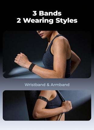 Fitness Trackers for Men & Women, Smart Bracelet with 24/7 Activity & Sleep Tracking, Heart Rate, Blood Oxygen, HRV & Stress Monitor, 30-Day Battery, Smart Band, GPS Modes, Free APP