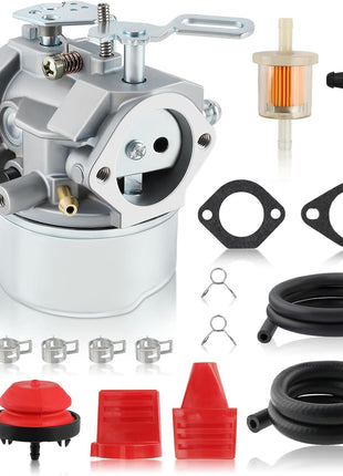 Carbhub 640052 Carburetor for Tecumseh HMSK80 HMSK90 HMSK100 LH318SA LH358SA Snow Blower Thrower 8HP 9HP 10HP Engine Tecumseh 640054 640349 Carburetor with Primer Bulb - 640052 Carburetor
